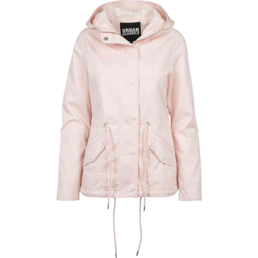 Urban Classics Urban Classics Parka jas Basic Cotton Roze Urban Classics Urban Classics Parka jas Basic Cotton Roze
